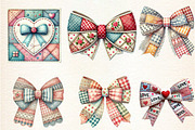 Patchwork Valentine's Day Bow, an Illustration by DreamArtGraphic (Thumbnail 4 of 5)