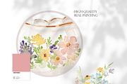 Watercolor Clipart - FLORAL TEATIME, a Decorative Illustration by Beigetime (Thumbnail 4 of 9)