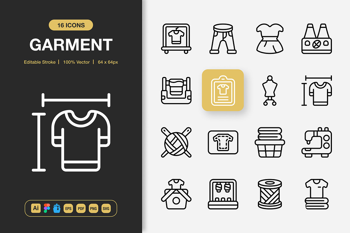 Garment Icons, an Icon by Spacepixel Creative