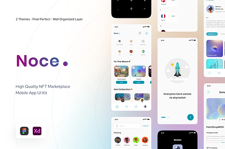 Noce - Nft App, an UI Kit Template by Agensip Design Agency