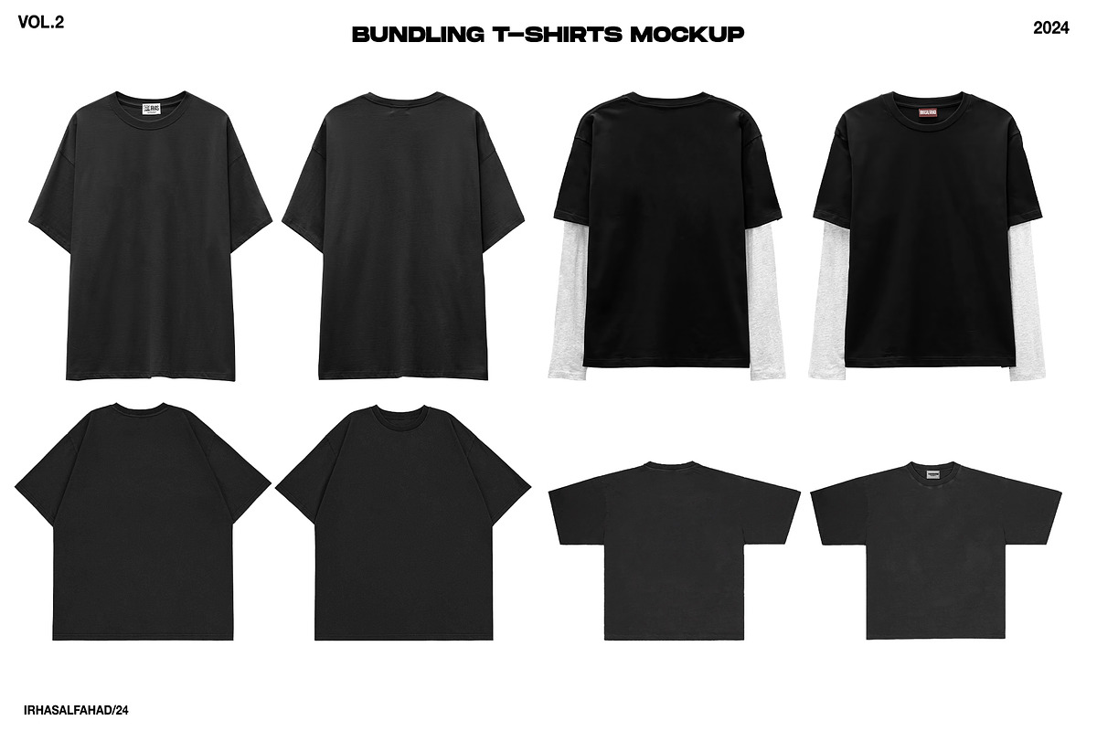 Bundle Mockup T-shirts, a Shirt Mockup by Irhasalfahad (Photo 2 of 6)