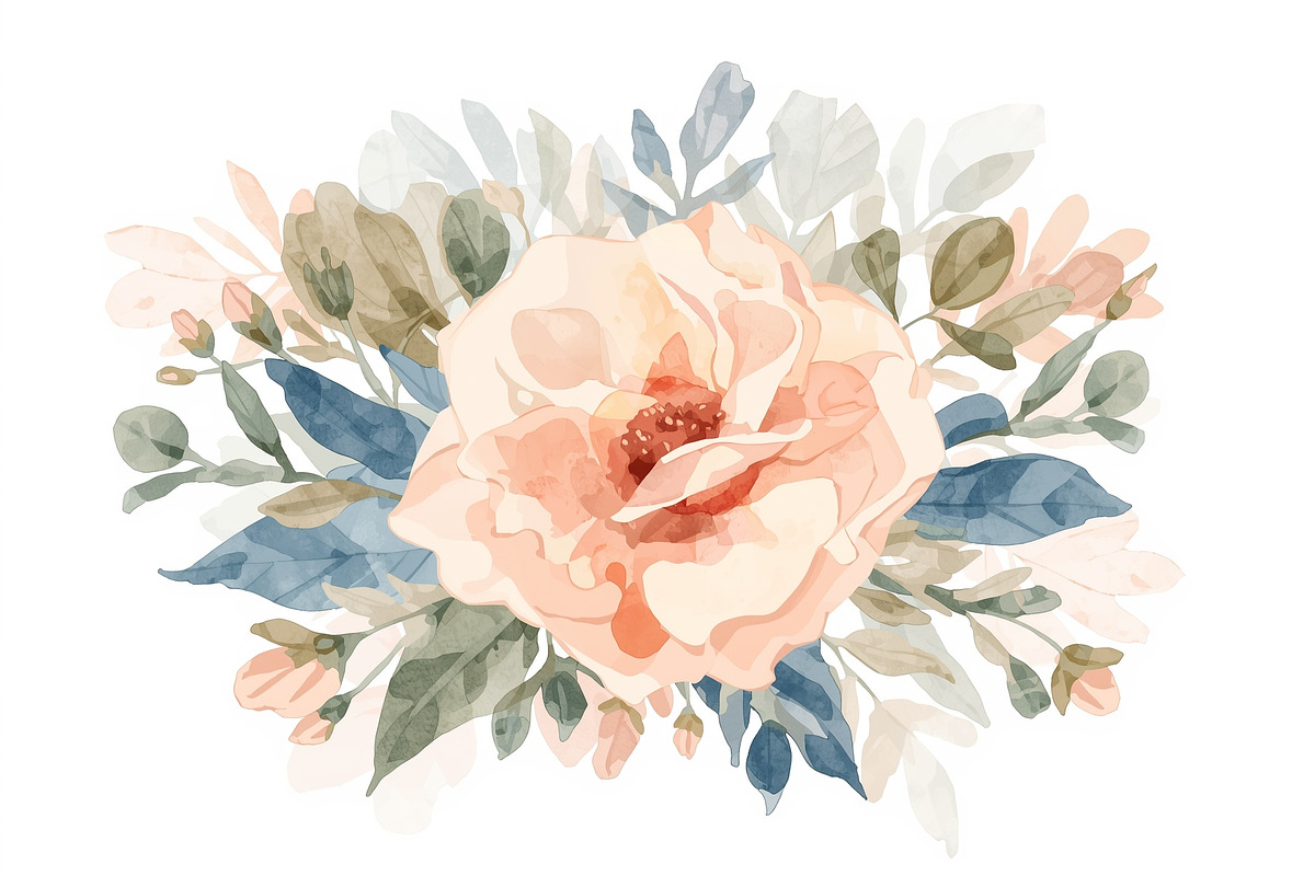 Watercolor Peony Floral Clipart Bund, a Graphic by Creativeshirt (Photo 13 of 15)