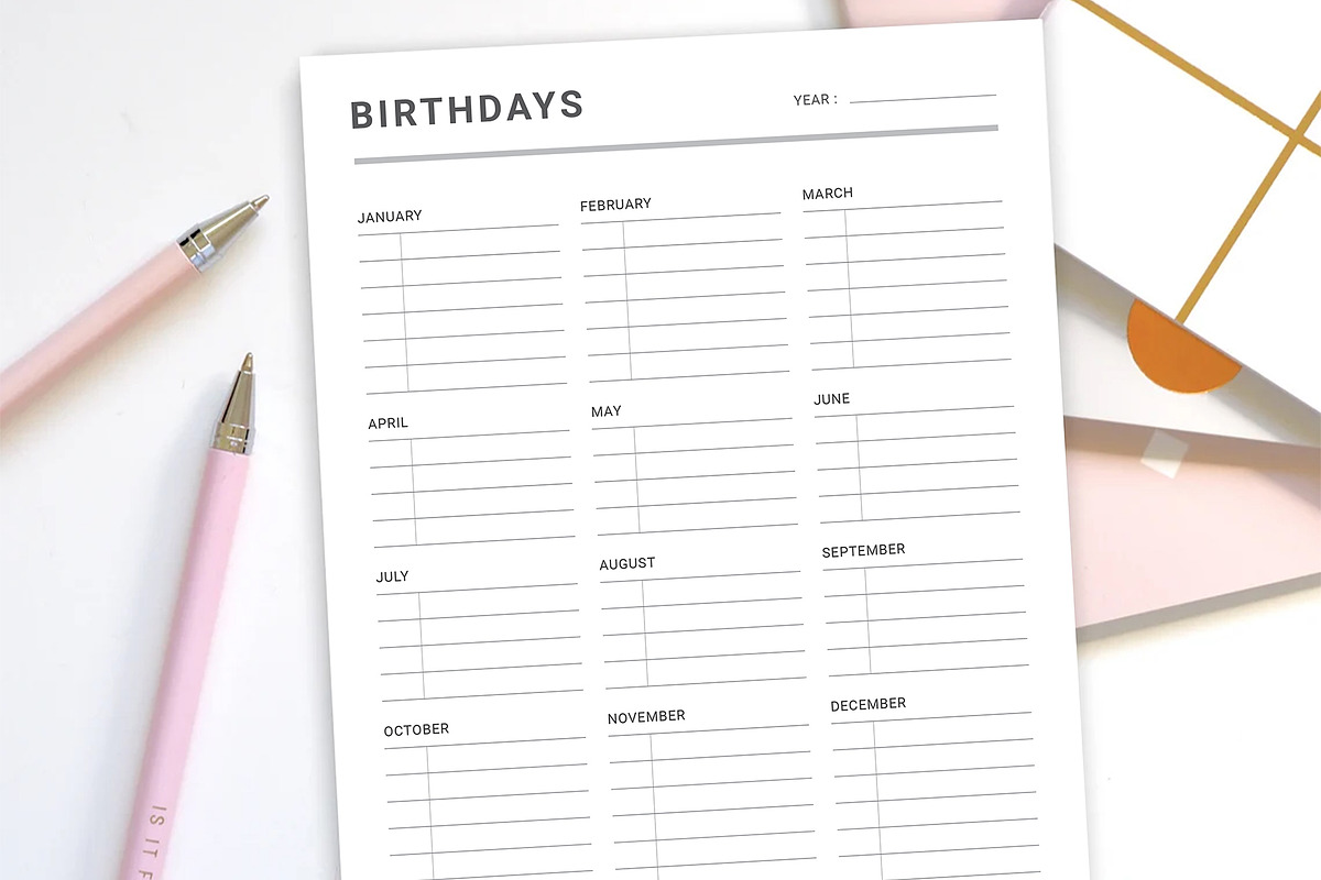 Canva Birthday Planner, a Stationery Template by DesignDevisers (Photo 5 of 9)