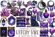 Witchy Vibe Sublimation Clipart, an Illustration by OK Design (Thumbnail 1 of 5)