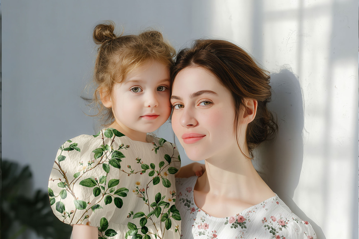Mom & Child Dress Mockup (PSD), a Shirt Mockup by 1001 mockups (Photo 9 of 14)