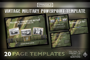 Vintage Military Powerpoint Template