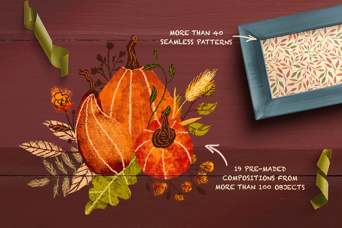 VVDS Pencil Fall Graphic Kit, a Decorative Illustration by Vintage Voyage Supply (Photo 3 of 9)