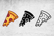 Pizza Slice Icon Set -3 Styles, an Outline Icon by Artonix (Thumbnail 2 of 2)