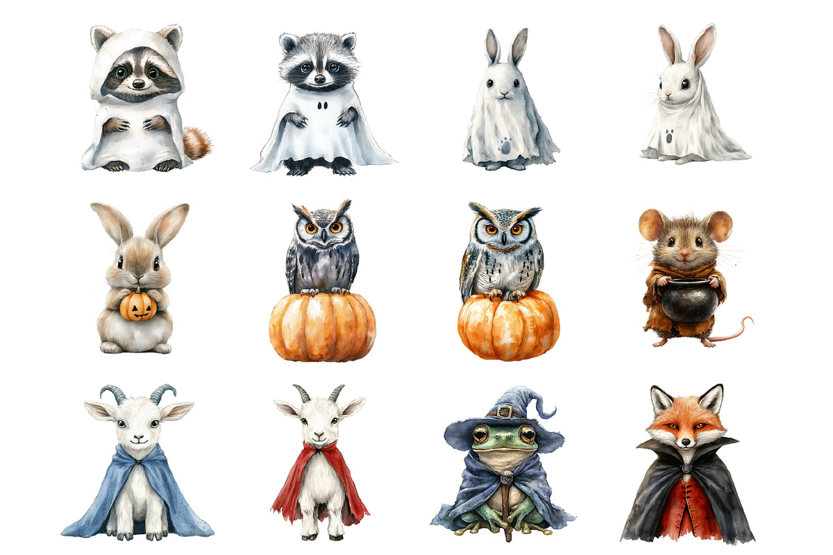 Whimsical Halloween Animal, an Illustration by Design Market (Photo 3 of 3)
