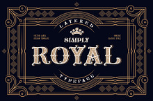 Simply Royal. Font and Template.