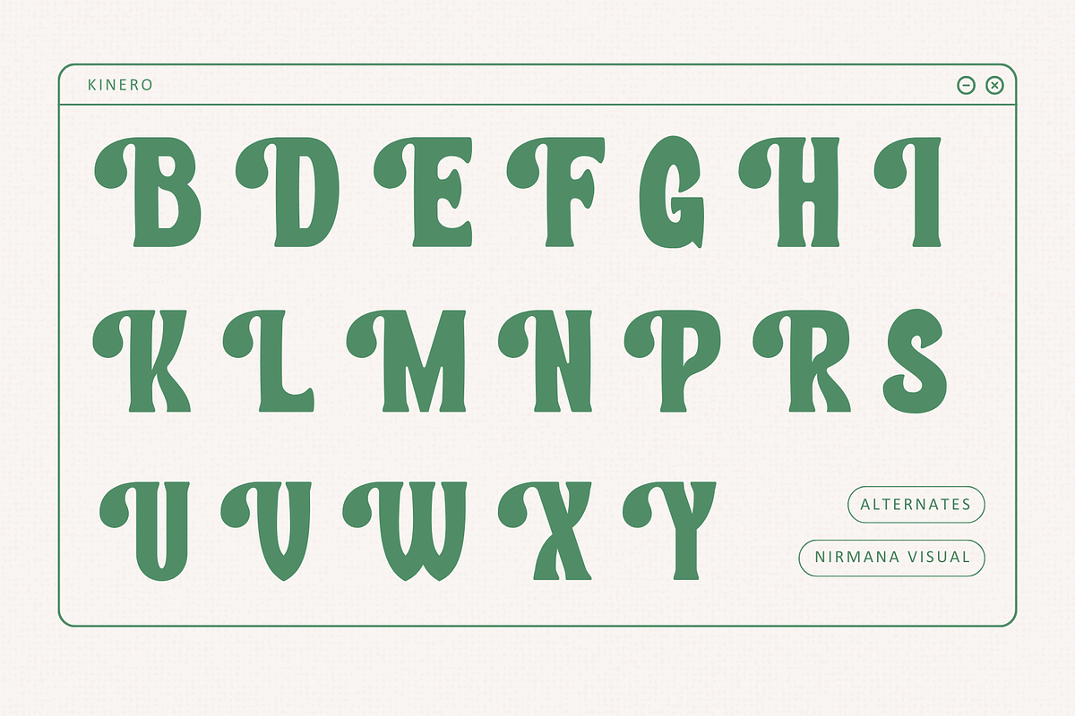 Kinero- Branding Logo Font, a Serif Font by Nirmana Visual (Photo 9 of 10)
