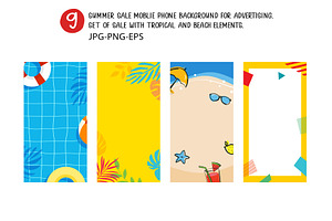 Summer sale background for moblie., a Background Graphic by kaisorn