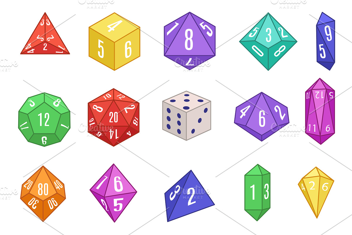 Board game dices. Various dice set, an Object Illustration by winwin.art