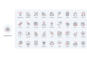 Industry machinery robots icons, an Illustration by Lemberg Vector