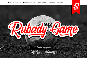 Rubady Game Modern Script Font