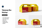 Takeaway Box Mockup, a Packaging Mockup by SLAB! Design (Thumbnail 1 of 9)