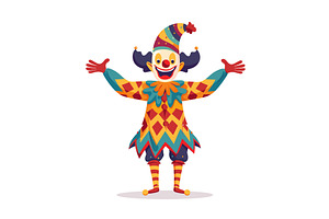 Happy Clown Cartoon Character