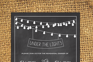 Chalkboard Wedding Invitation