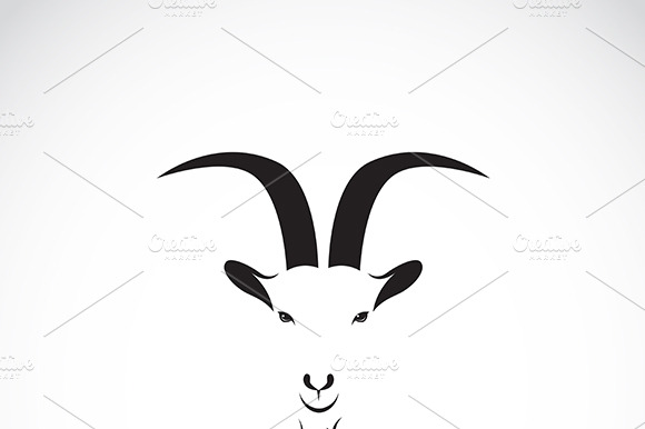 Vector Image Of Goat Head