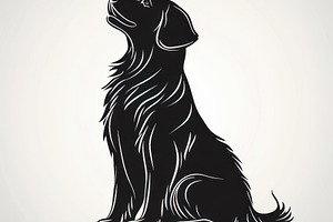 Elegant Golden Retriever Silhouette, an Animal Photo by Pixeness Studio