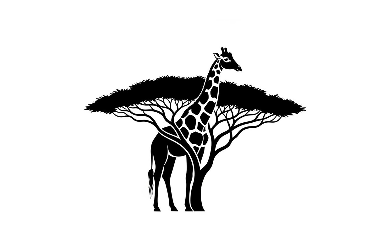 Giraffe Safari Silhouette Vector Bun, an Illustration by Designer_Momina (Photo 8 of 51)