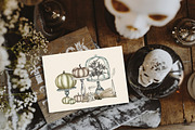 Halloween Watercolor Set, a Seasonal Illustration by BarvArt (Thumbnail 2 of 21)