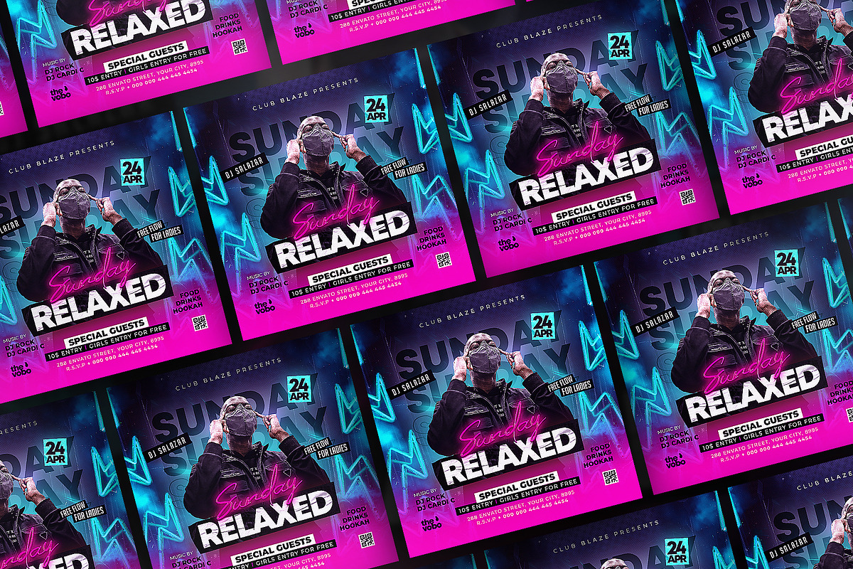 Party Flyer, Canva Club Flyer, a Flyer Template by FLYERHIVE (Photo 2 of 3)
