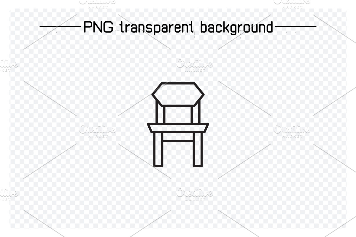 Chair Line Icons Set, an Outline Icon by Designfour (Photo 4 of 7)