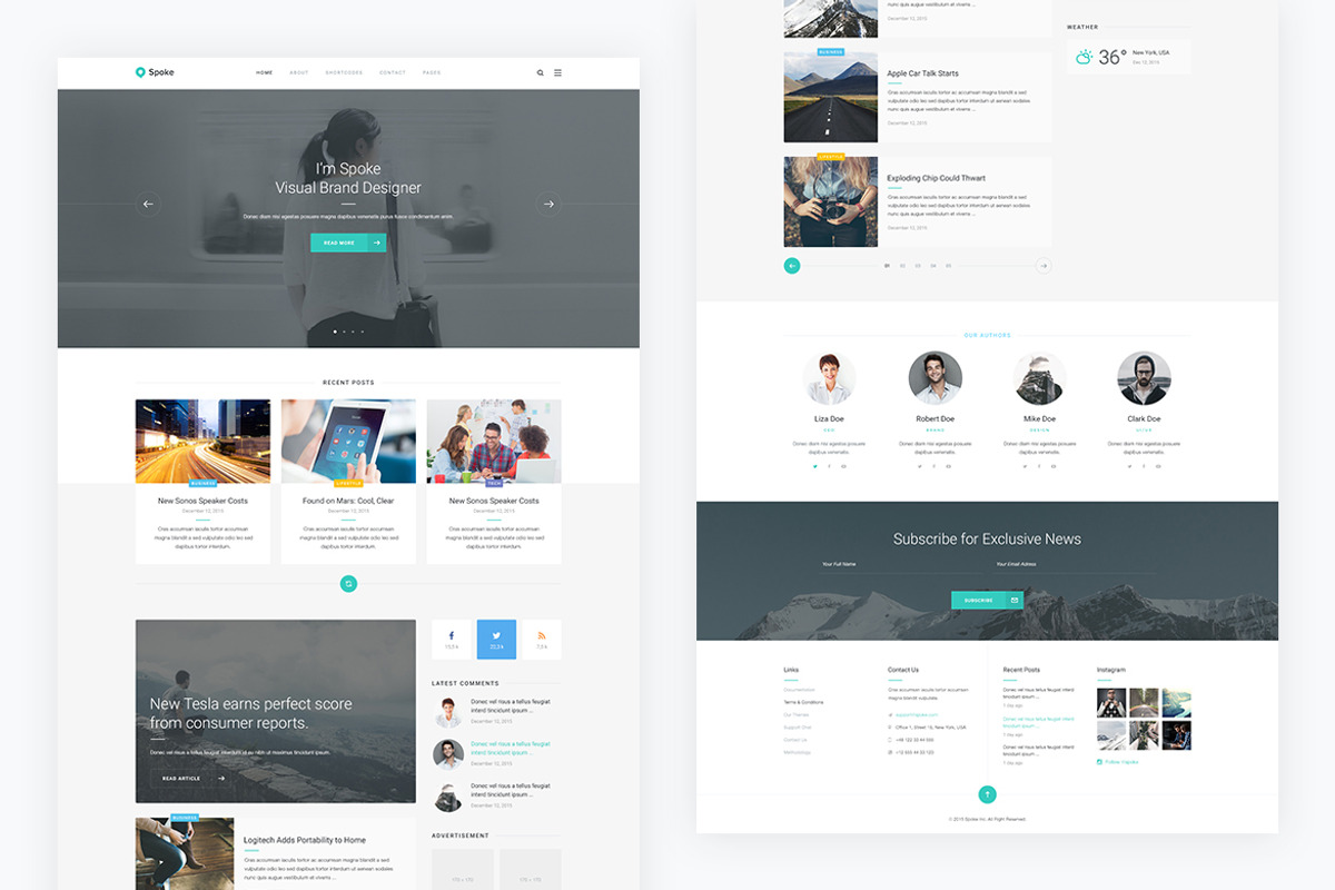 Spoke — Blog PSD Template, a Websites & App Template by artemmashirov (Photo 1 of 4)