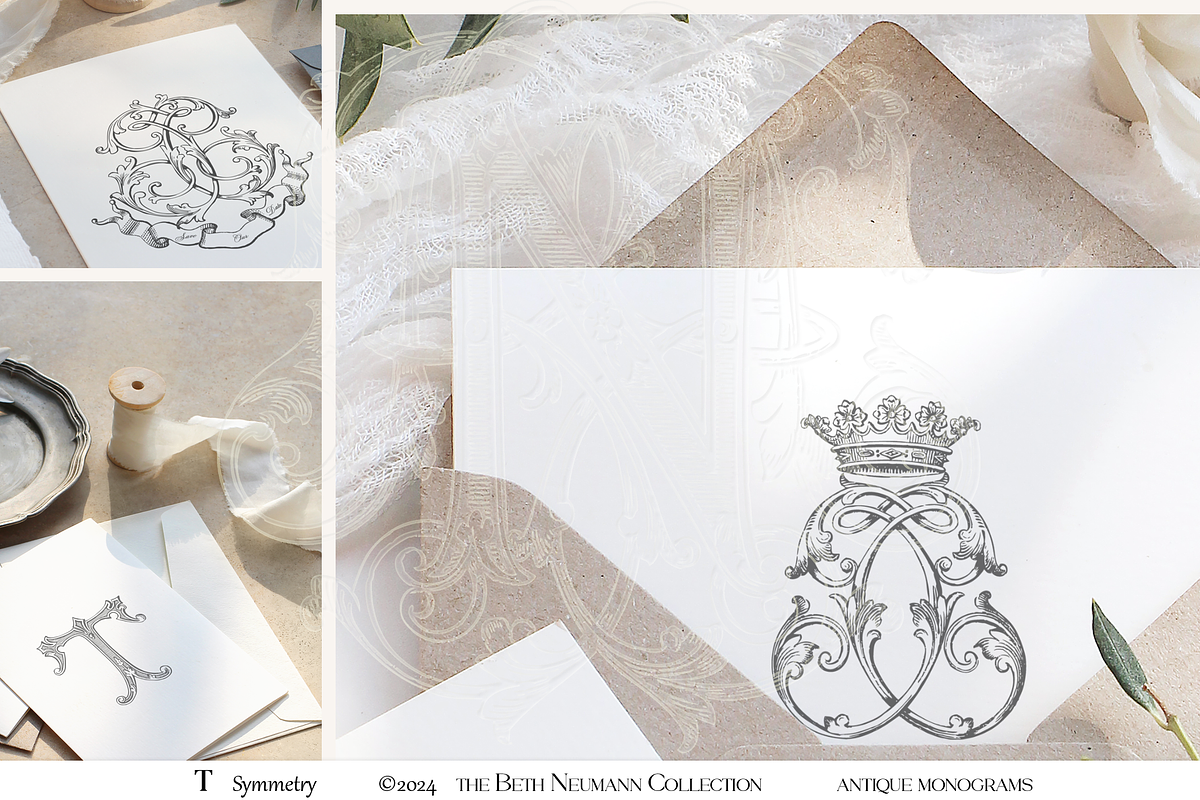 Antique Vintage Monogram Initial T, an Object Graphic by Antique Monograms (Photo 2 of 4)