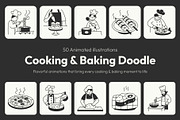 Animated Cooking and Baking Doodle, an Outline Icon by Vectors Market (Thumbnail 1 of 5)