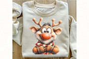 Quirky Christmas Reindeer Clipart, an Illustration by OK Design (Thumbnail 5 of 7)