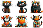 Whimsical Spring Cat Clipart Bundle, an Illustration by Sublimation Artist (Thumbnail 7 of 7)