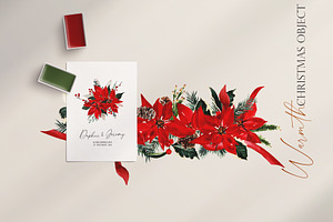 Watercolor Flower-Classic Christmas