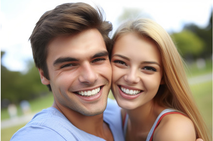 portrait of a happy young couple on, a Person Illustration by Sergey Kotenev