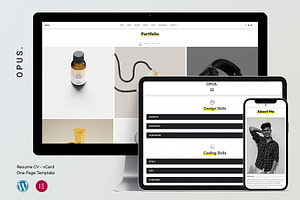 OPUS - Resume CV, a WordPress Template by Smart Pixel