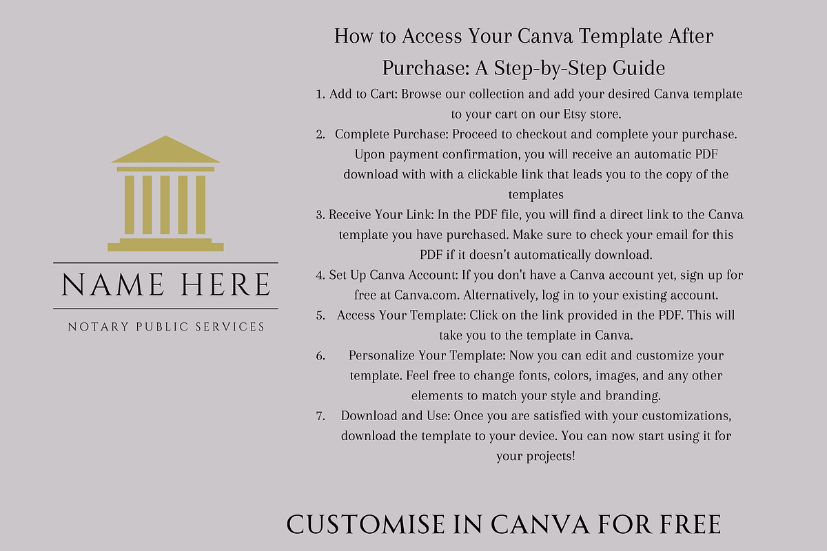 CANVA NOTARY LOGOS TEMPLATE, a Branding & Logo Template by Daring Digies (Photo 5 of 6)