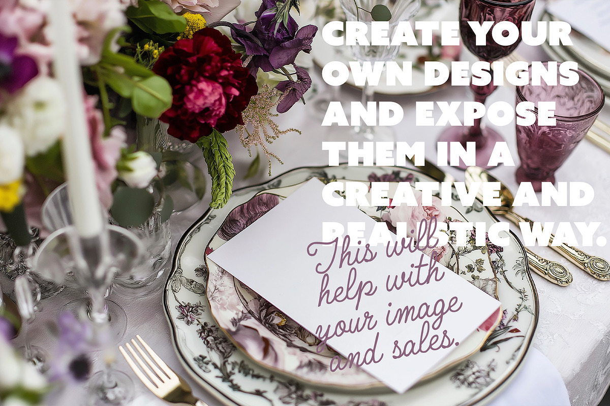 Wedding Menu Mockup Floral Table, a Product Mockup by McLittle Stock (Photo 4 of 4)