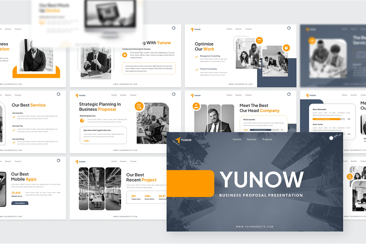 Yunow - Business Proposal Powerpoint, a Presentation Template by SquidPixey (Photo 5 of 6)