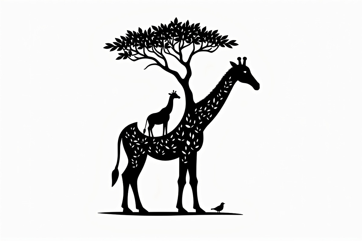 Giraffe Silhouette Vector design, an Illustration by Amazin_art (Photo 2 of 21)