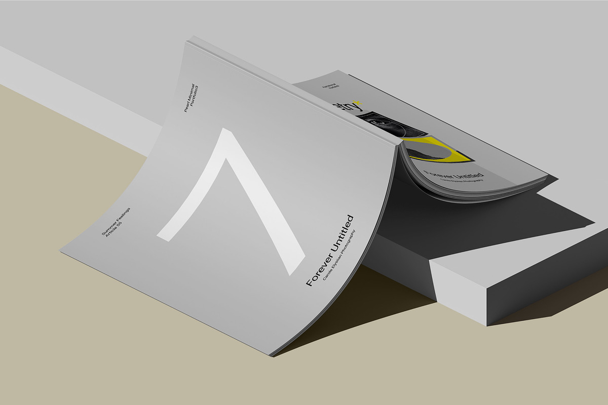 Geometry-magazine mockup kit, a Print Template by Creatoom