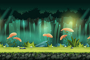 Seamless forest with mystical flower, an Illustration by Nearbirds (Thumbnail 3 of 3)