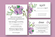 Hydrangea Wedding Invitation Suite, an Invitation Template by Inkpower (Thumbnail 2 of 2)