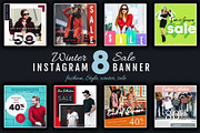 8 WINTER FASHION INSTAGRAM BANNERS, a Social Media Template by Vijeshri (Thumbnail 1 of 5)