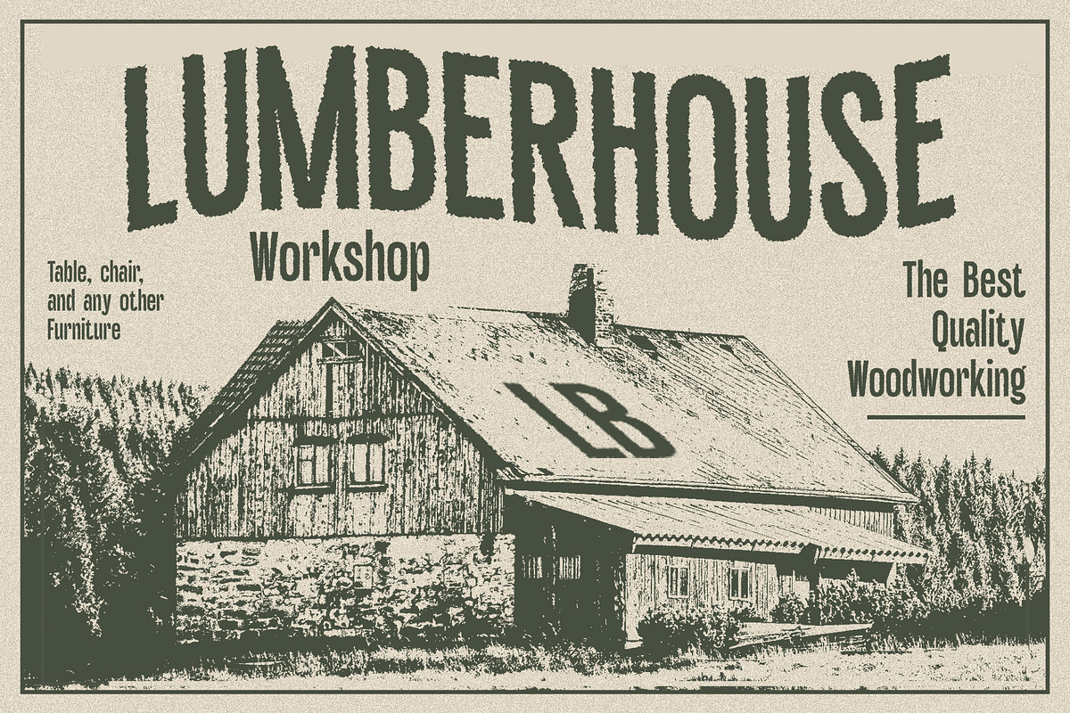 Galber Vintage, a Sans Serif Font by Craft Supply Co. (Photo 2 of 8)