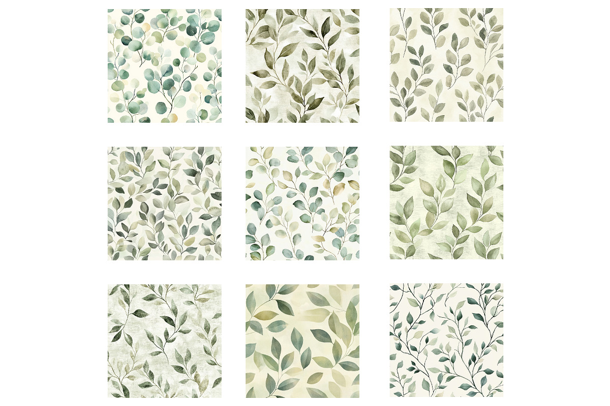 Muted Foliage Digital Paper, an Illustration by Designworld (Photo 5 of 5)