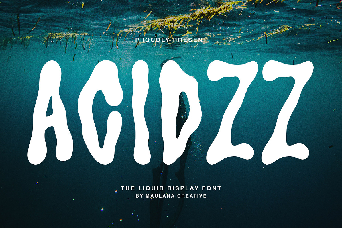 Acidzz Liquid Display Cute Font, a Handwritten Font by Maulana Creative (Photo 1 of 7)