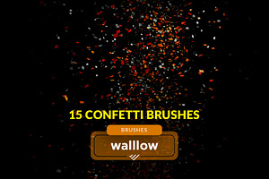 15 Confetti Photoshop Brushes