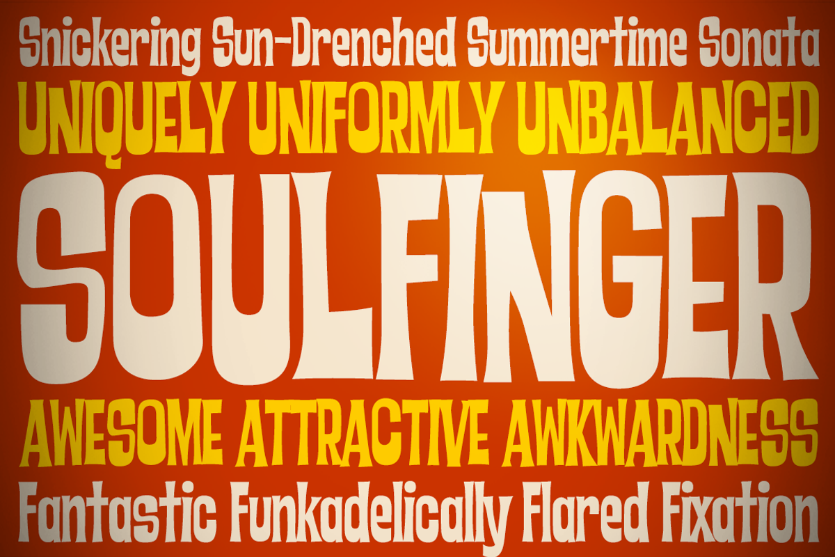 Soulfinger PB, a Font by Pink Broccoli (Photo 1 of 5)