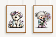 Spring Teddy Bear Clipart, an Illustration by Libby Wishes (Thumbnail 3 of 5)